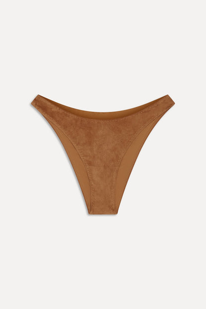 x BELLA HADID Dove Suede Bikini Bottom - Sunkissed Suede | Frankies Bikinis