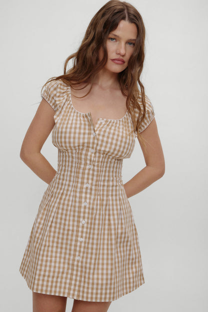 x BELLA HADID Mustang Mini Dress - Rodeo Gingham | Frankies Bikinis