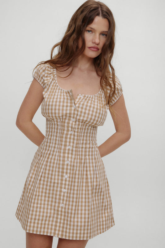 x BELLA HADID Mustang Mini Dress - Rodeo Gingham | Frankies Bikinis