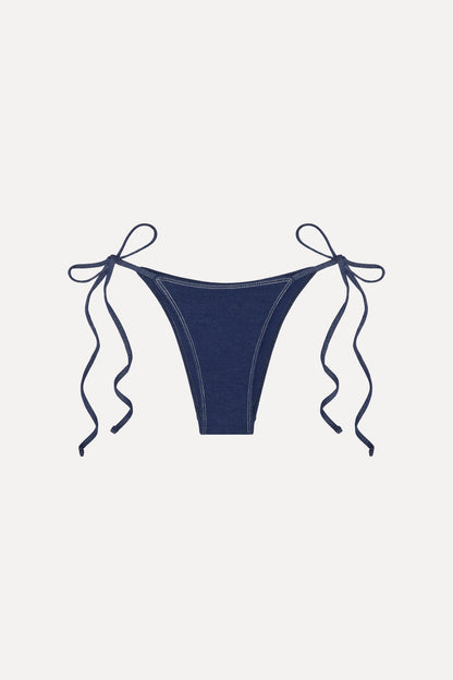 x BELLA HADID Mackenzie String Bikini Bottom - Summer Denim | Frankies Bikinis