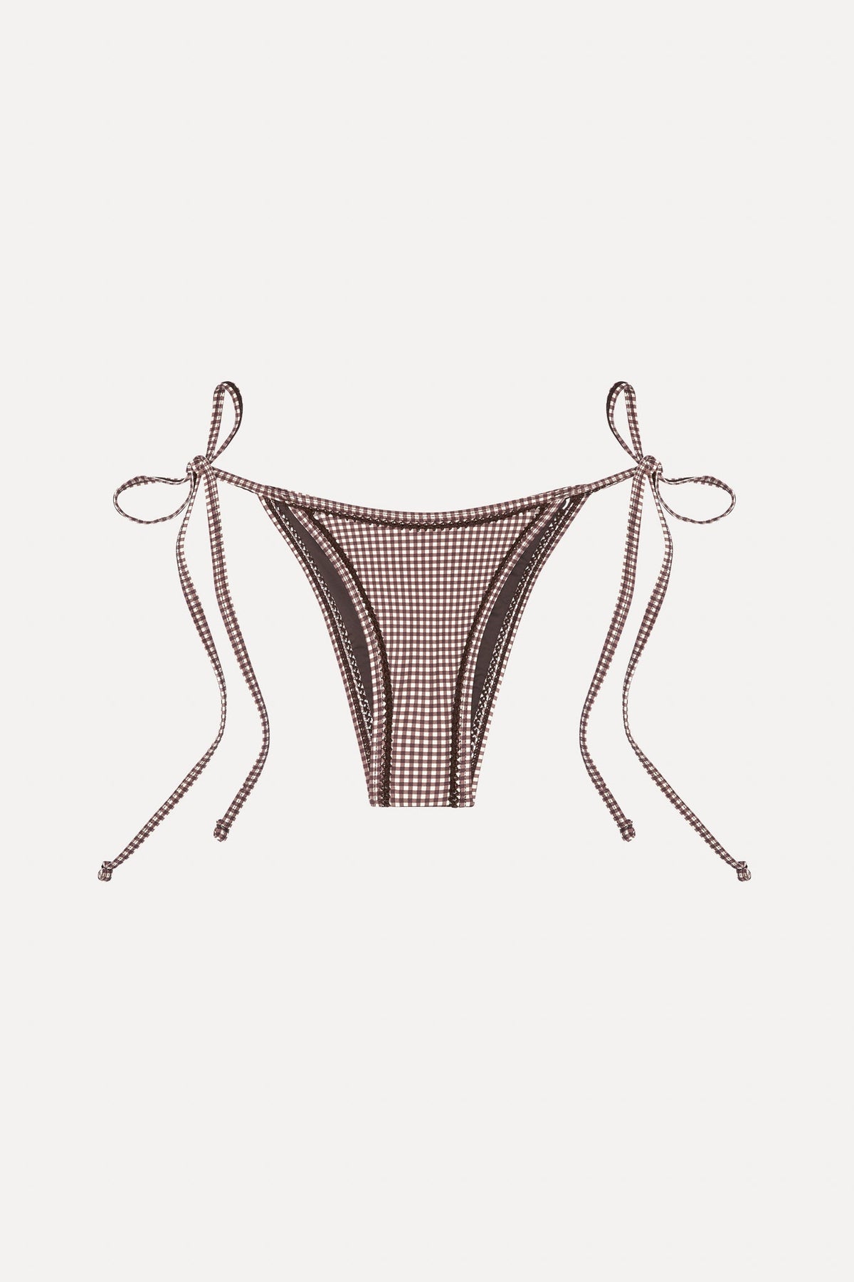 x BELLA HADID Mackenzie String Bikini Bottom - Dream Gingham | Frankies Bikinis