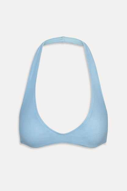 x JENNIE Malia Terry Bikini Top - Ocean Dip | Frankies Bikinis