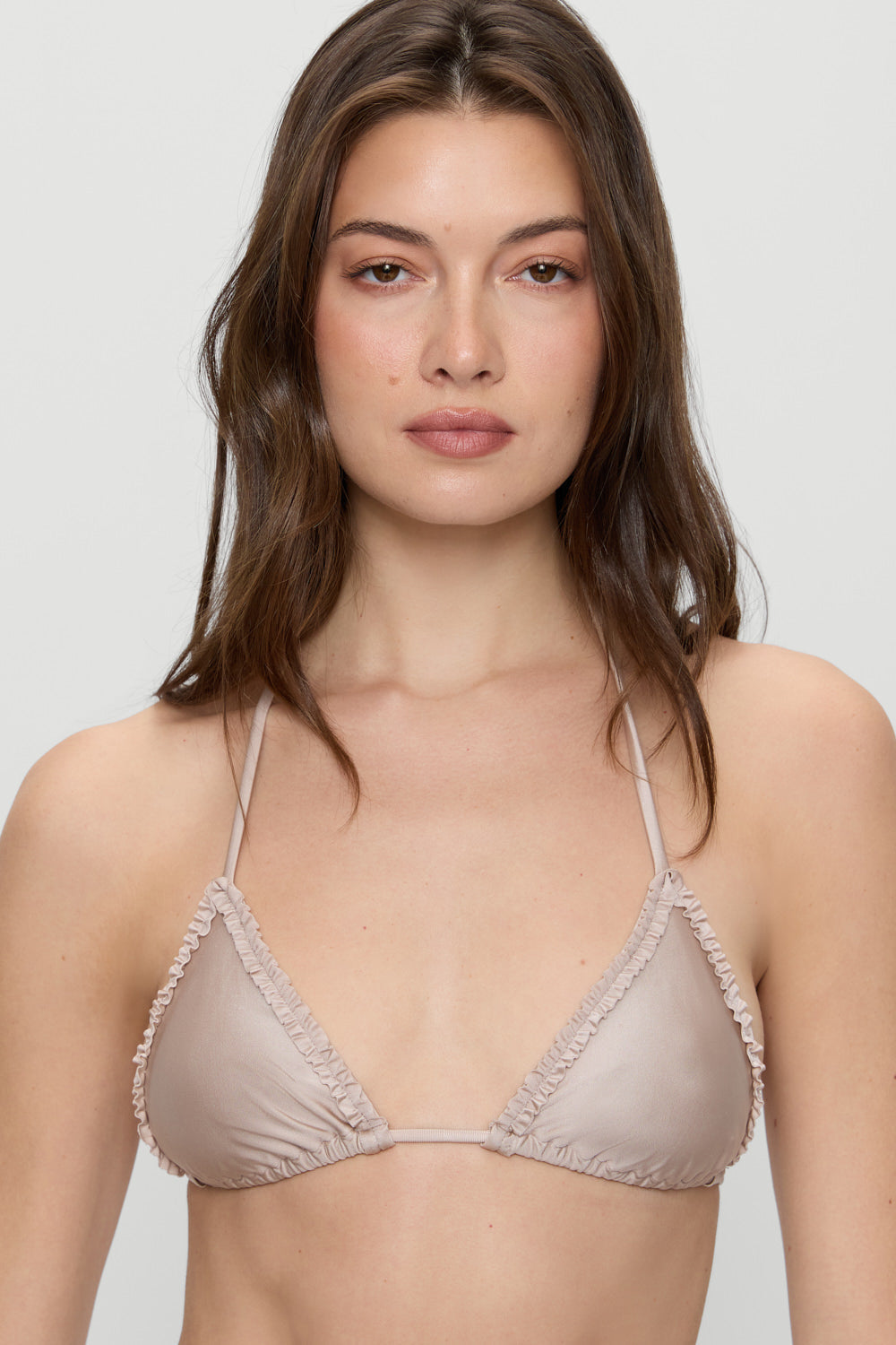 Nick Triangle Shine Bikini Top - Birthday Suit | Frankies Bikinis