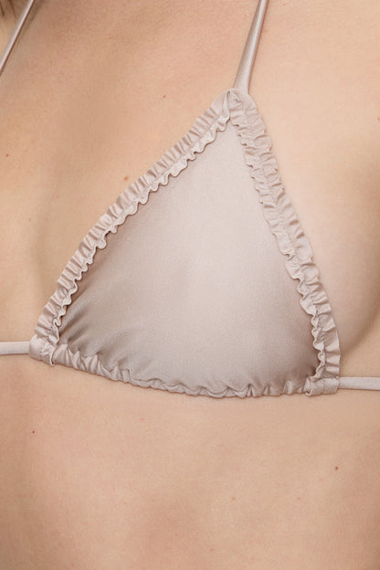 Nick Triangle Shine Bikini Top - Birthday Suit | Frankies Bikinis