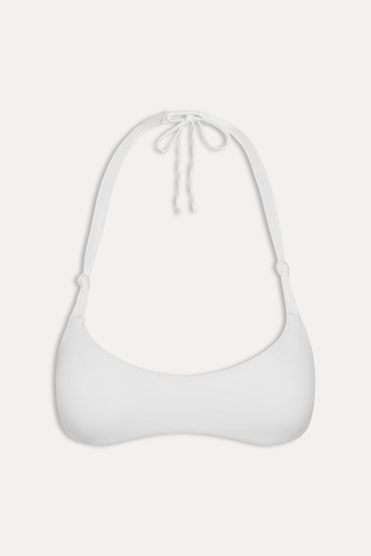 x JENNIE Hana Halter Bikini Top - Optic White | Frankies Bikinis