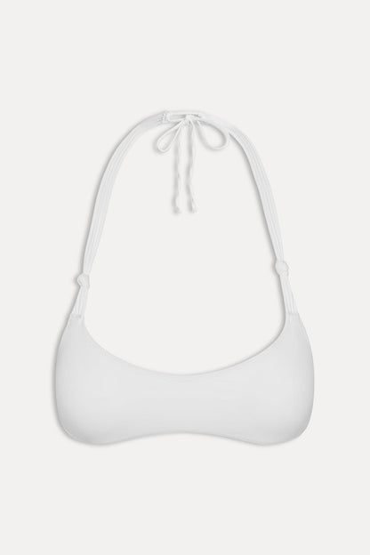 x JENNIE Hana Halter Bikini Top - Optic White | Frankies Bikinis