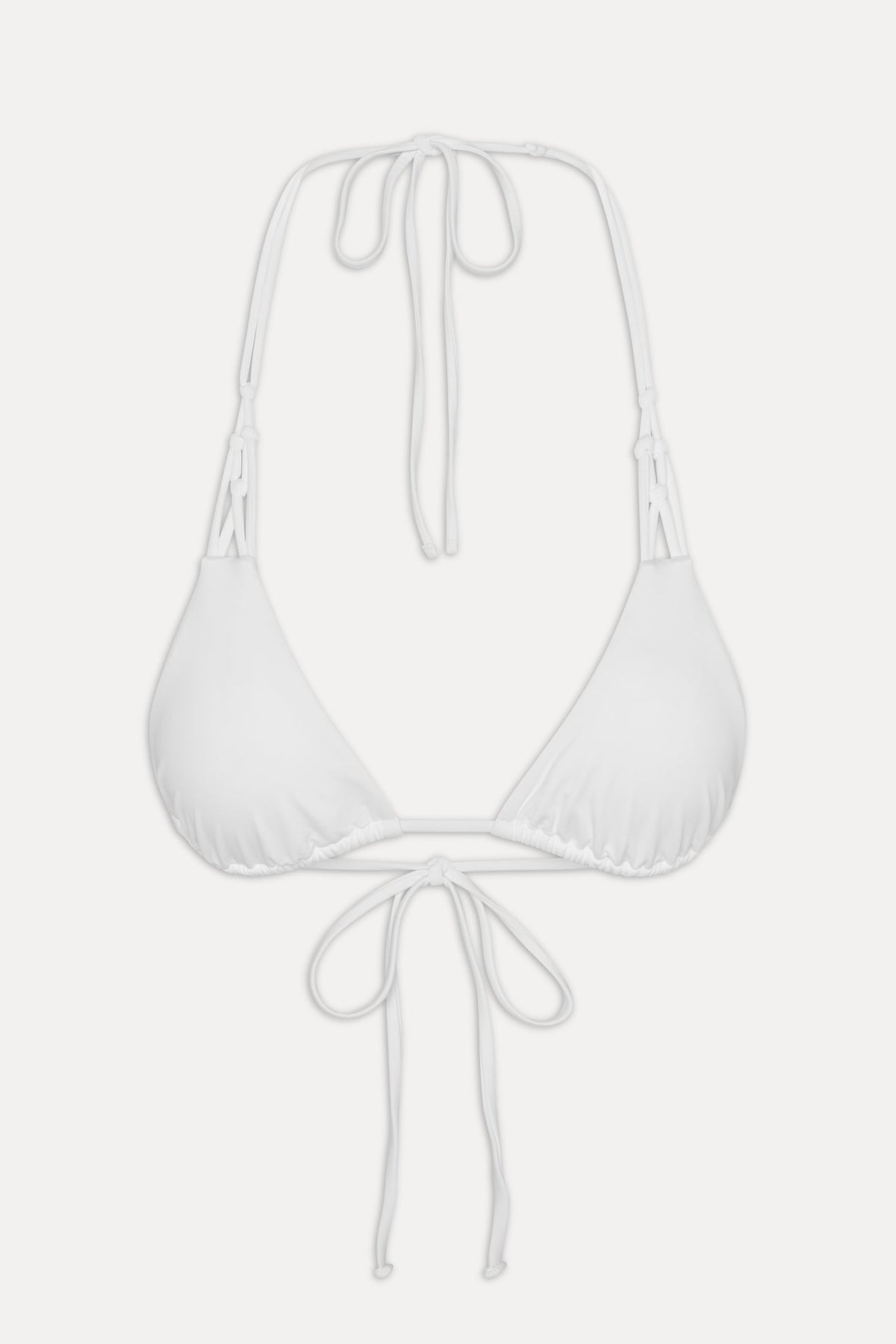 x JENNIE Encore Triangle Bikini Top - Optic White | Frankies Bikinis