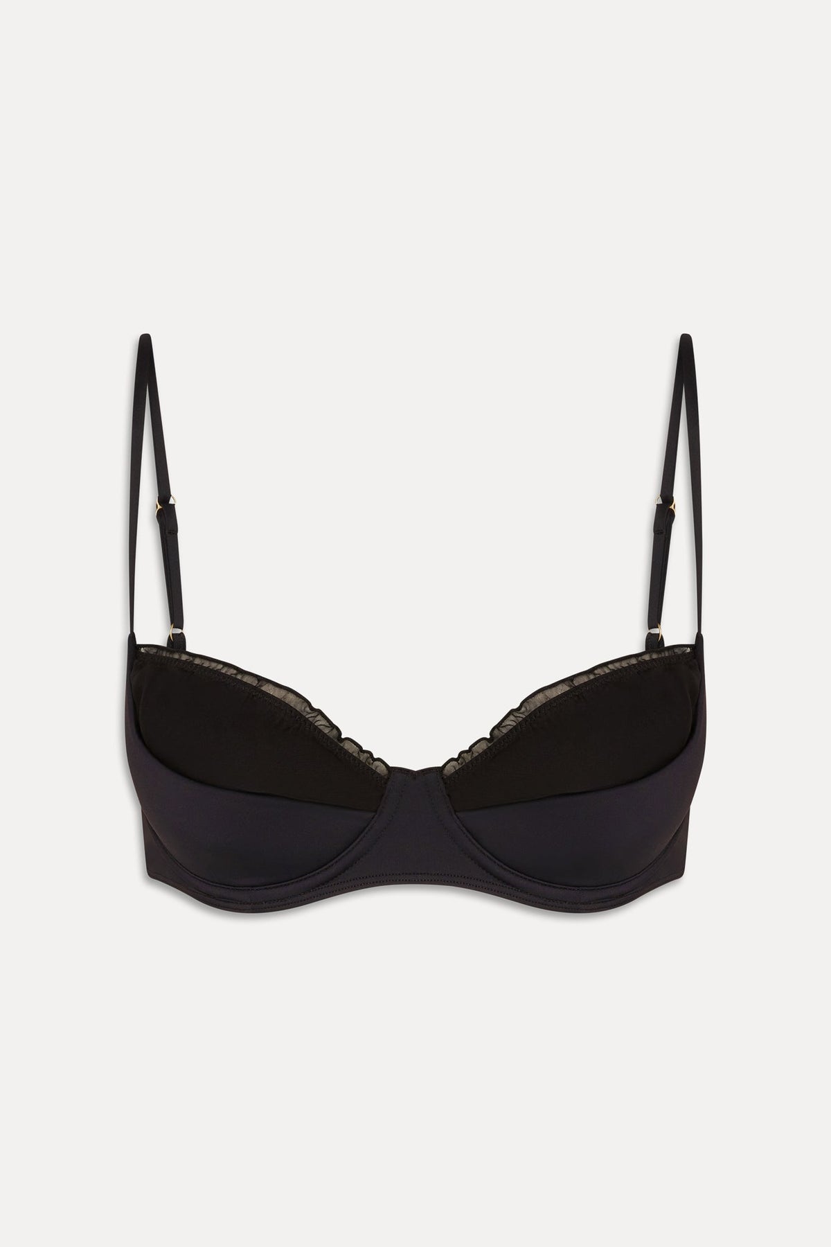 Austin Ruffle Underwire Bikini Top - Black | Frankies Bikinis