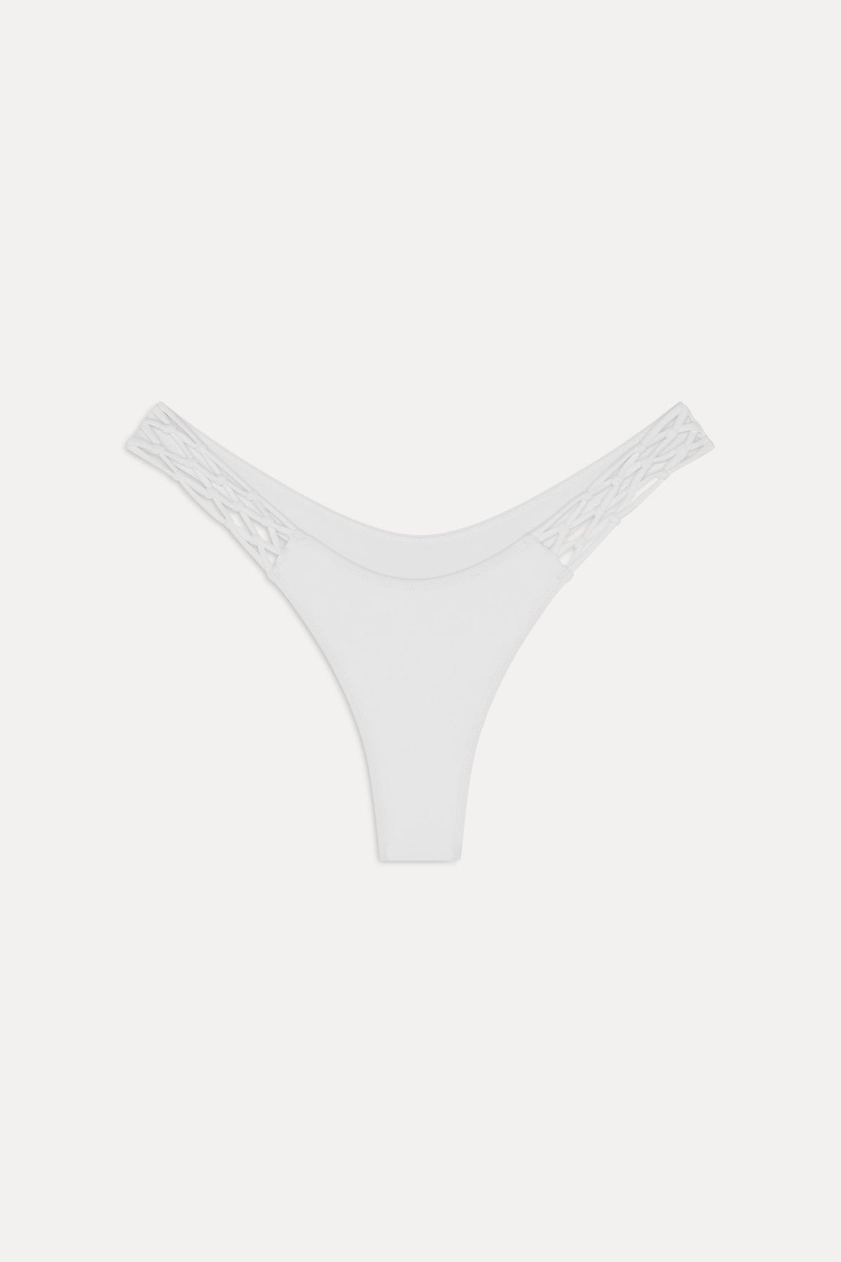 x JENNIE Encore Micro Bikini Bottom - Optic White | Frankies Bikinis