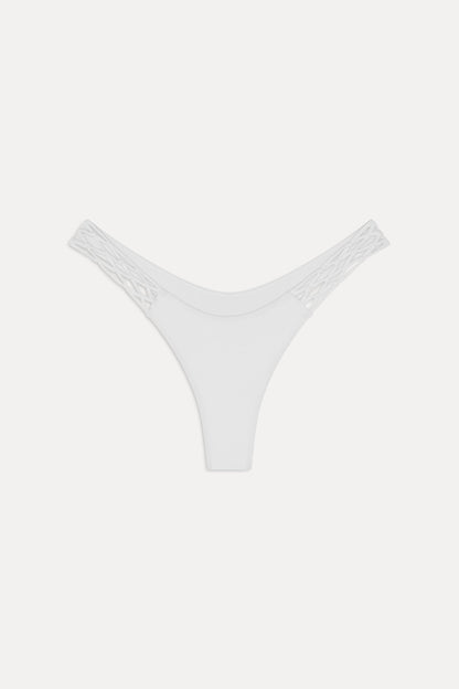 x JENNIE Encore Micro Bikini Bottom - Optic White | Frankies Bikinis