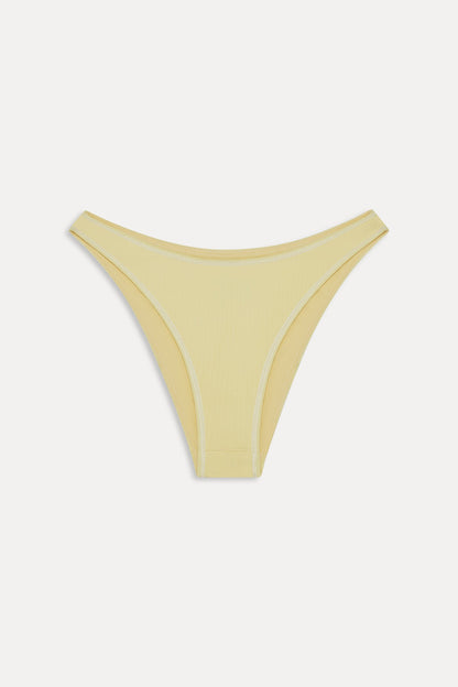 x JENNIE Dove Ribbed Bikini Bottom - Honeycomb | Frankies Bikinis