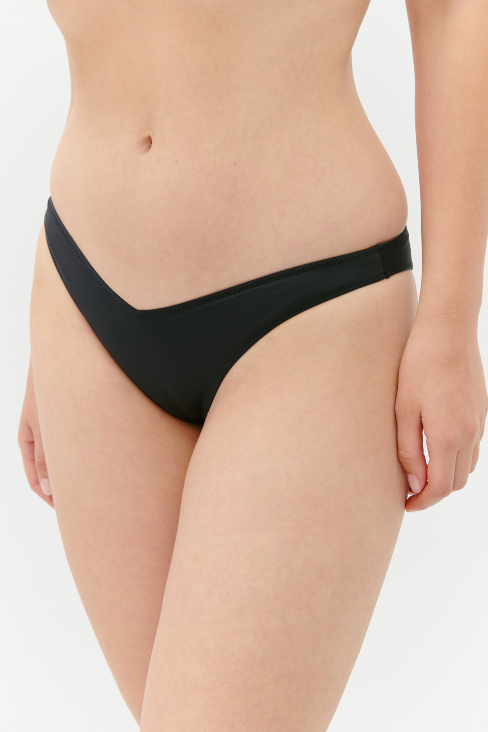 Harper Cheeky Bikini Bottom - Black | Frankies Bikinis