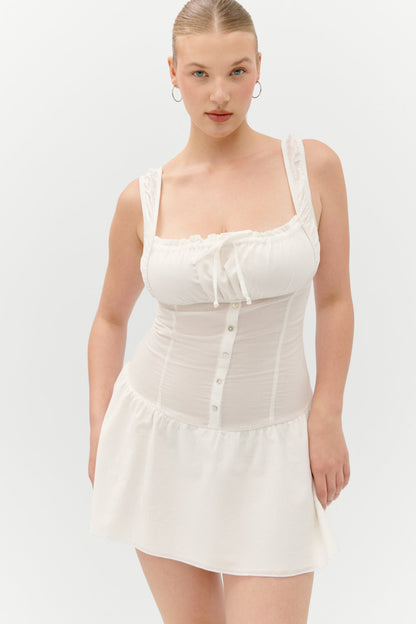 Christa Ruffle Mini Dress - Sunrose | Frankies Bikinis