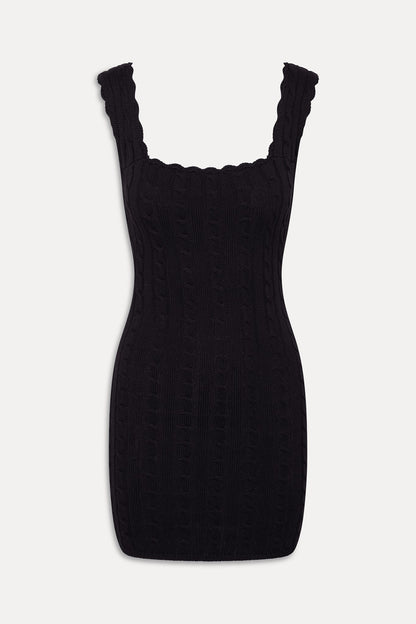Jules Knit Backless Mini Dress - Black | Frankies Bikinis