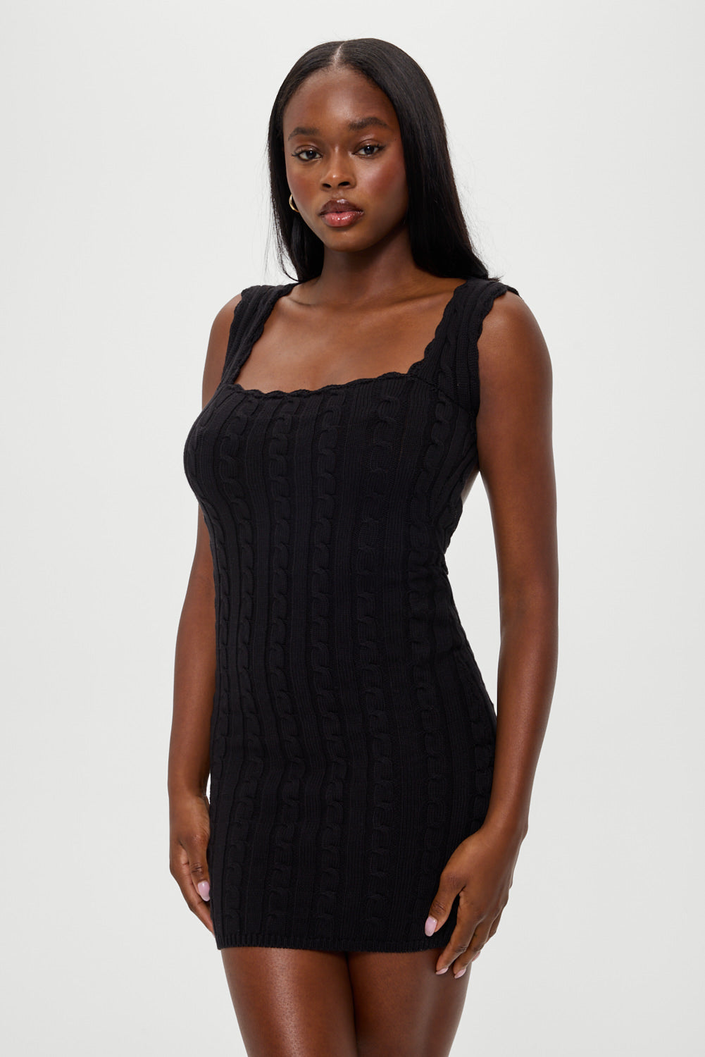 Jules Knit Backless Mini Dress - Black | Frankies Bikinis