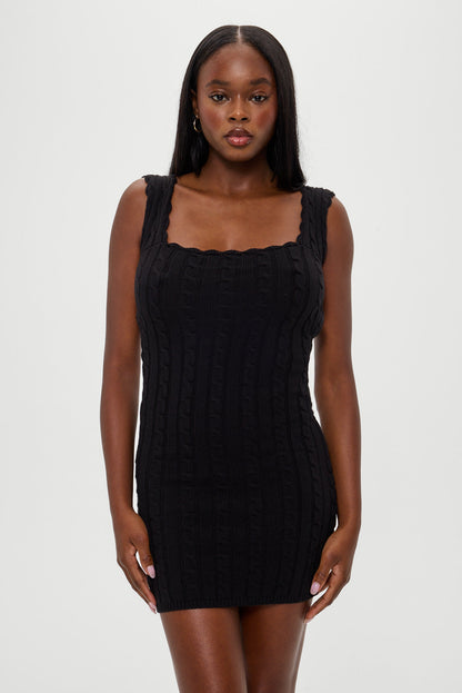 Jules Knit Backless Mini Dress - Black | Frankies Bikinis