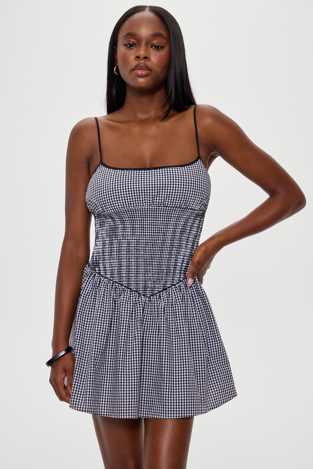 Coast Cotton Gingham Mini Dress - Cottage Tile | Frankies Bikinis