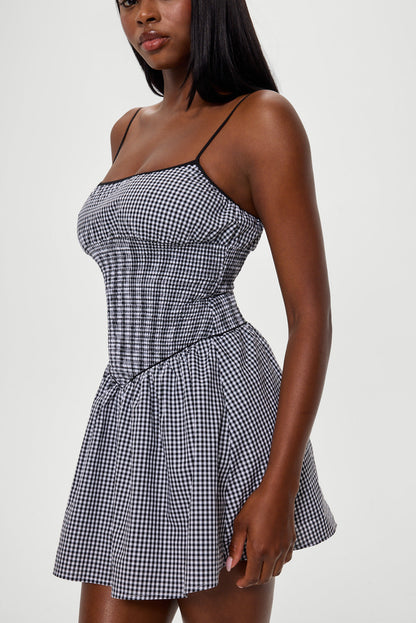 Coast Cotton Gingham Mini Dress - Cottage Tile | Frankies Bikinis