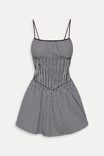 Coast Cotton Gingham Mini Dress - Cottage Tile | Frankies Bikinis