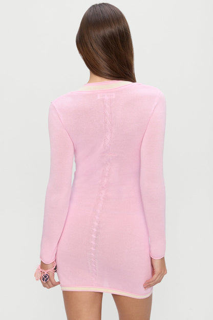 Logan Knit Mini Dress - Pink Cloud | Frankies Bikinis