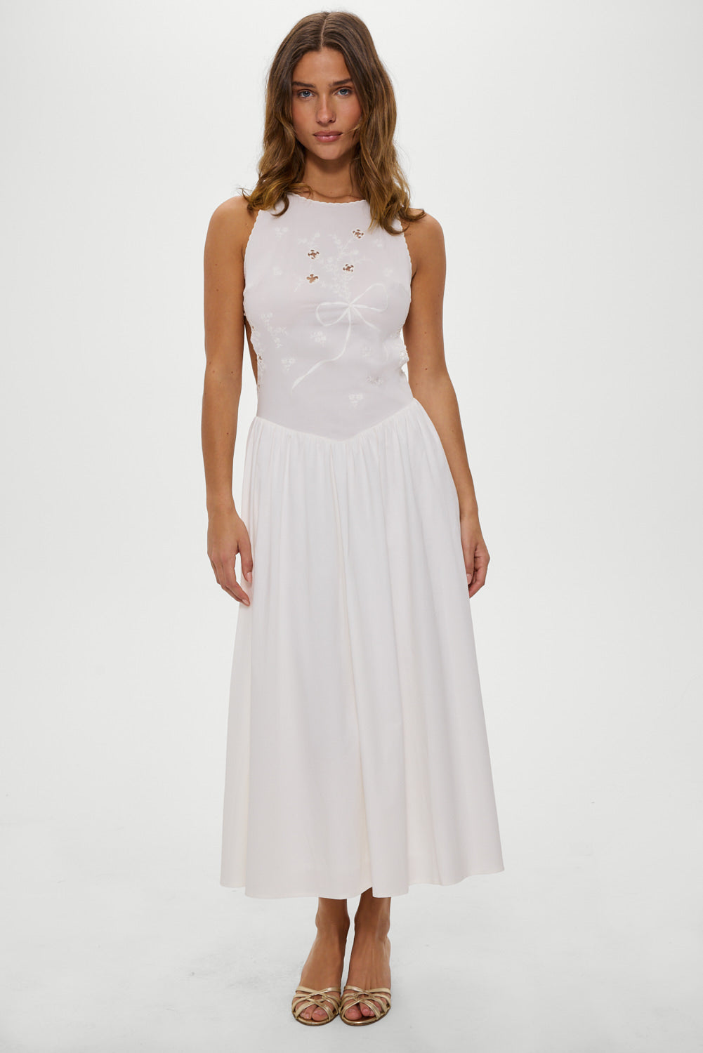 Soleil Backless Embroidered Midi Dress - Sleepy Angel | Frankies Bikinis
