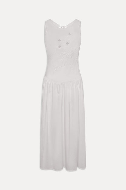 Soleil Backless Embroidered Midi Dress - Sleepy Angel | Frankies Bikinis