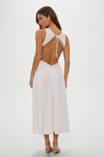 Soleil Backless Embroidered Midi Dress - Sleepy Angel | Frankies Bikinis
