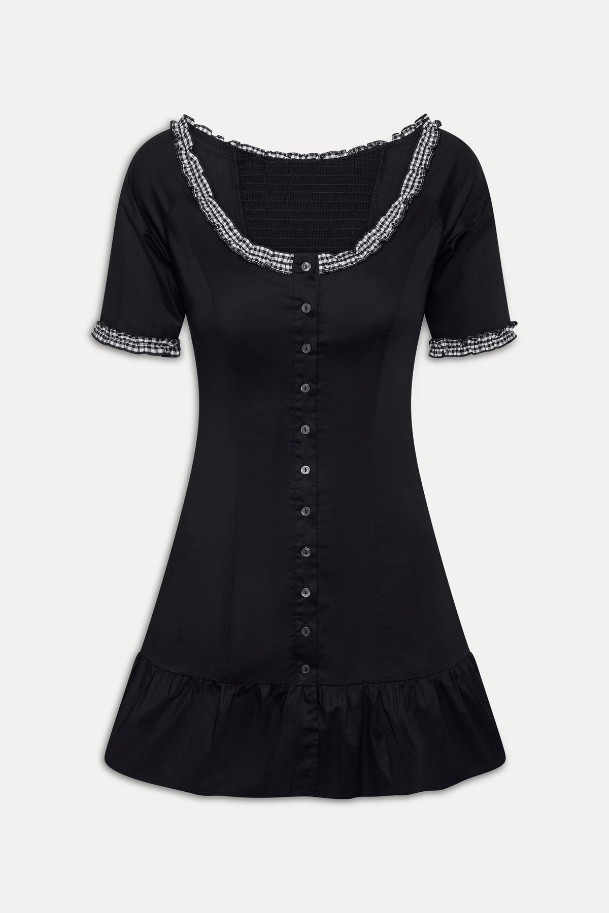 Sweet Dreams Cotton Mini Dress - Black | Frankies Bikinis