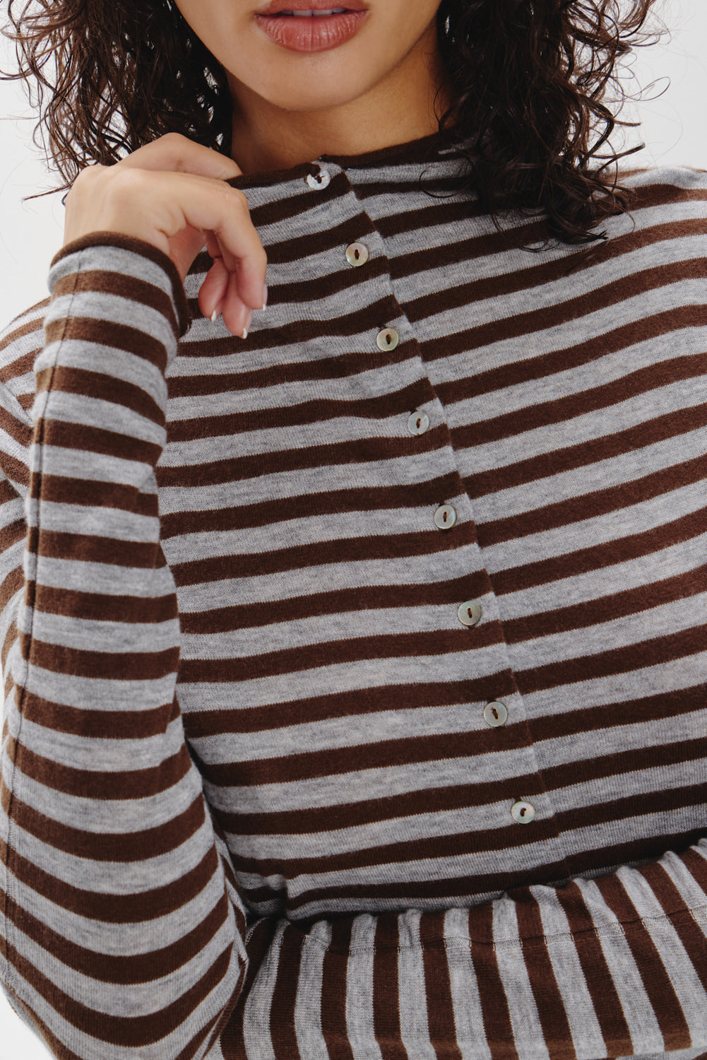 Leo Knit Button Up Cardigan - Pebble | Frankies Bikinis