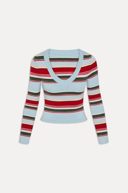 Kit V Neck Knit Sweater - Ocean Ave | Frankies Bikinis