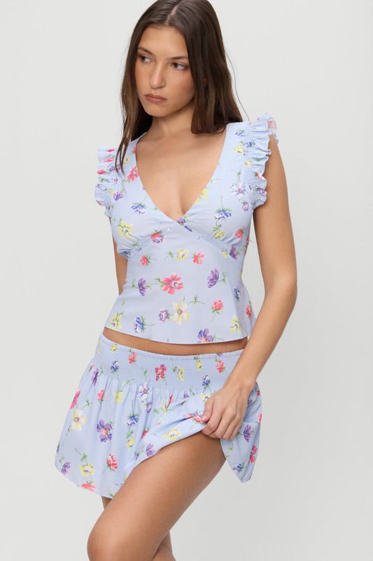 Clover Blouse - Fresh Florals | Frankies Bikinis