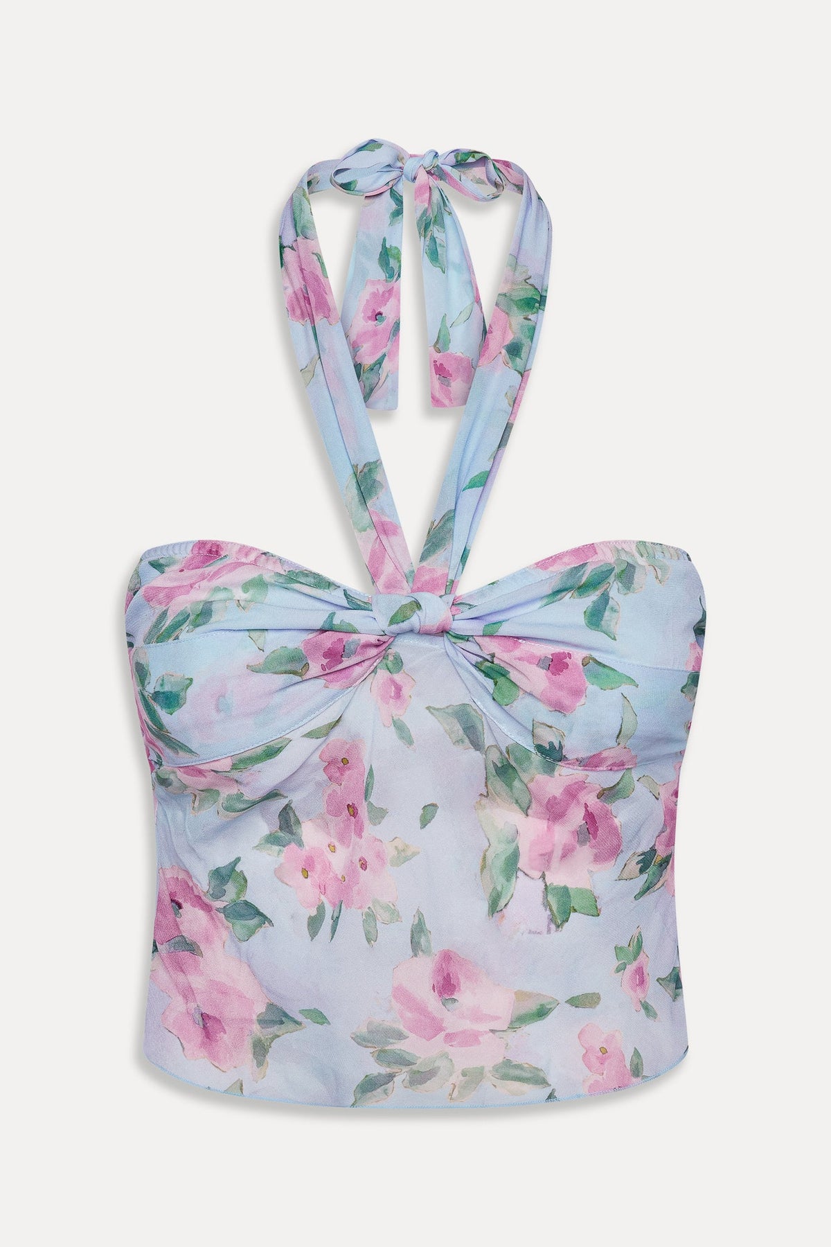 Maribel Floral Halter Top - Watercolor | Frankies Bikinis