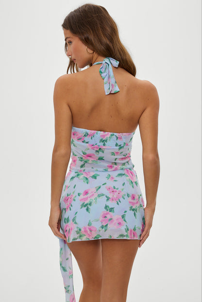 Maribel Floral Halter Top - Watercolor | Frankies Bikinis