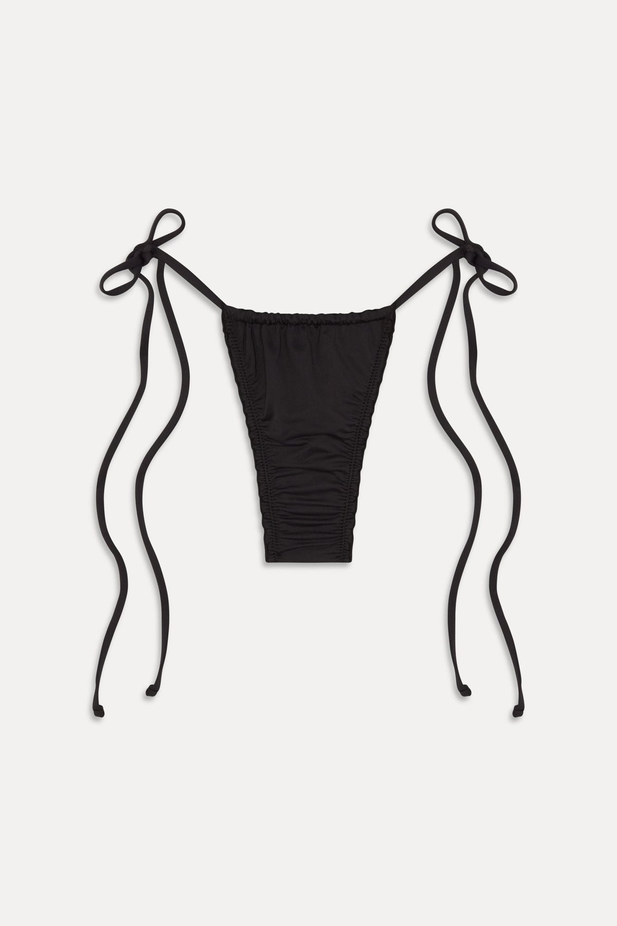 Tidal Micro String Bikini Bottom - Black | Frankies Bikinis