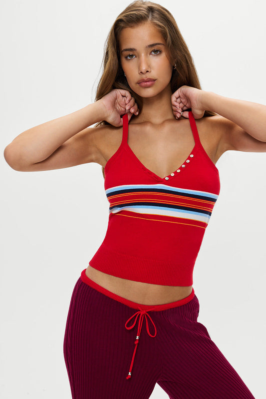 Graham Knit Tank - Ember Stripe | Frankies Bikinis