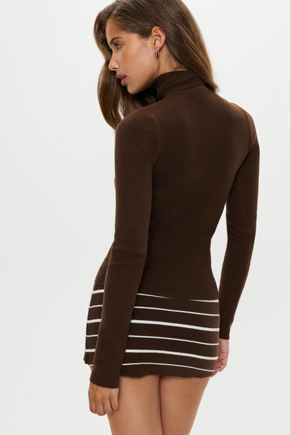 Tucker Knit Turtleneck Sweater - Amber | Frankies Bikinis