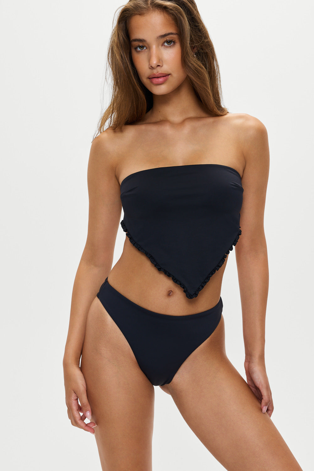 Beck High Waisted Bikini Bottom - Black | Frankies Bikinis