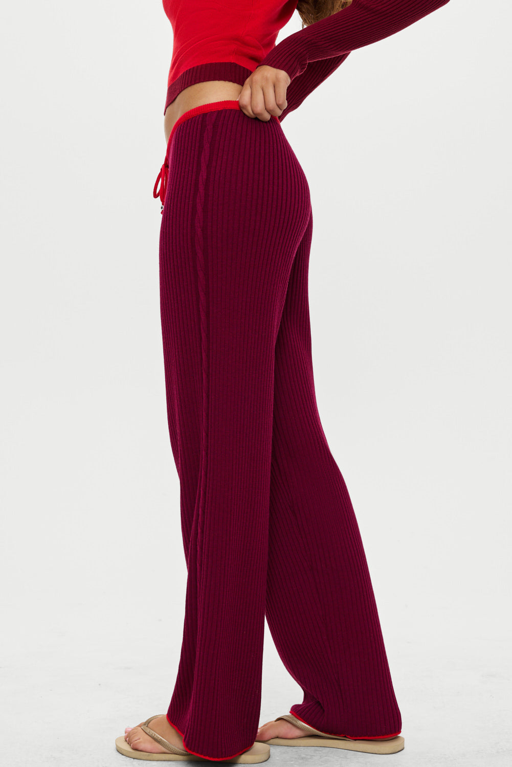 Lochlin Knit Pants - Pomegranate | Frankies Bikinis