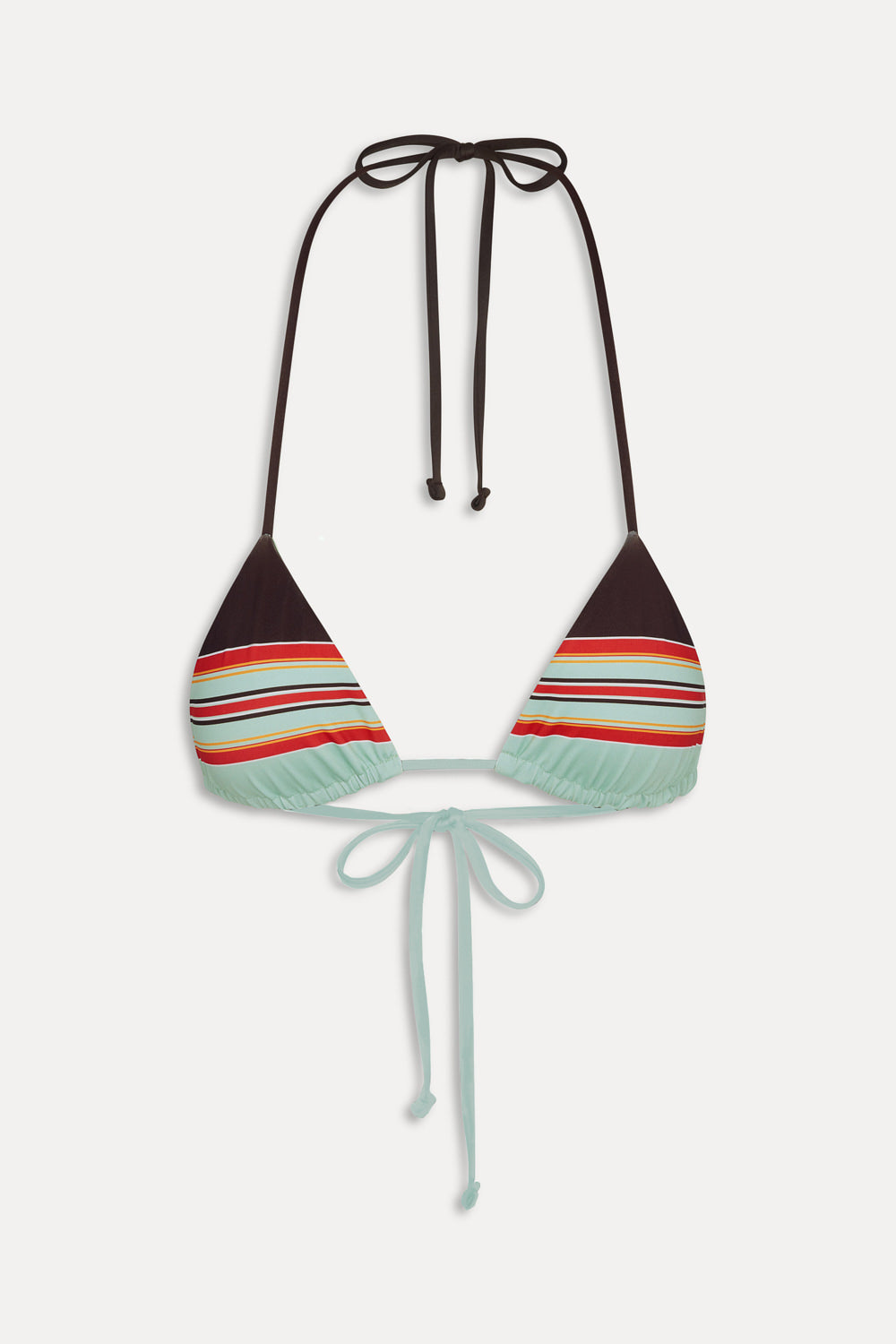 Nick Striped Triangle Bikini Top - Desert Dusk | Frankies Bikinis
