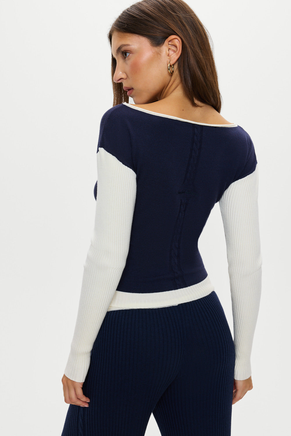 Vail Off The Shoulder Knit Shirt - Deep Sea | Frankies Bikinis