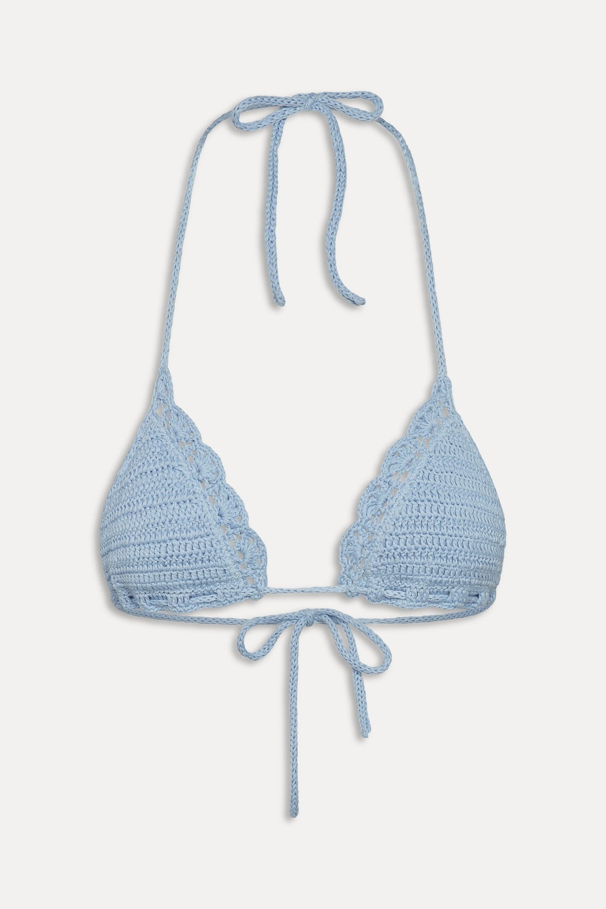 Nick Crochet Triangle Bikini Top - Blue Jay | Frankies Bikinis
