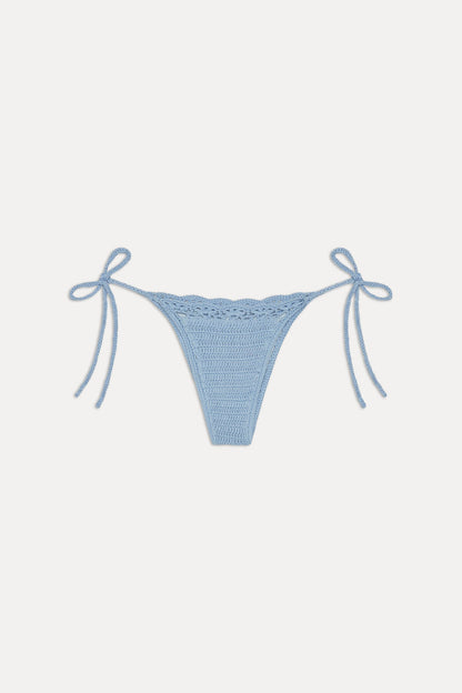 Mackenzie Crochet String Bikini Bottom - Blue Jay | Frankies Bikinis