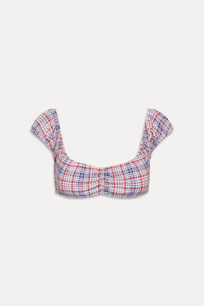 Charlotte Bikini Top - Americana Plaid | Frankies Bikinis