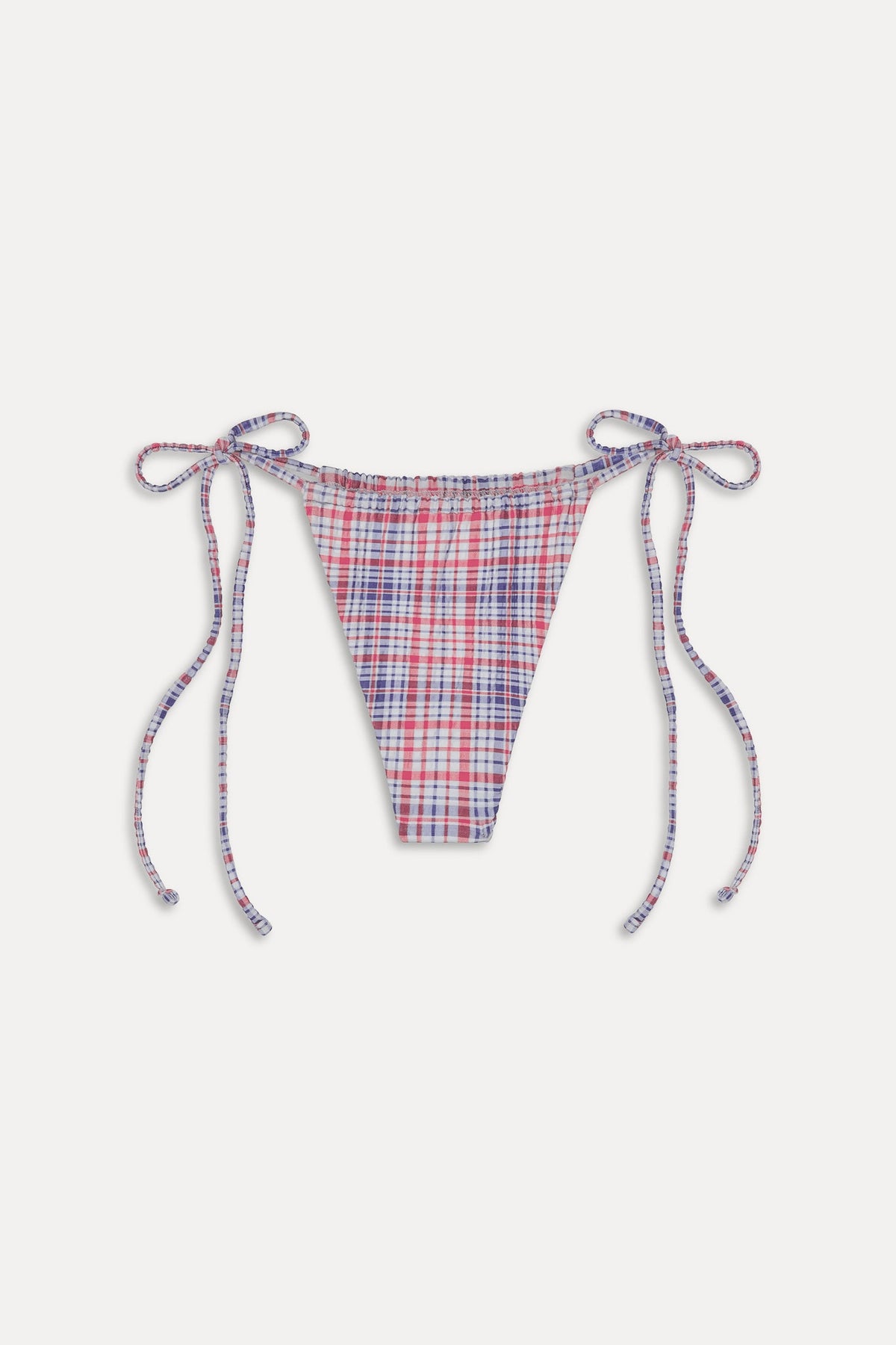 Tia Skimpy String Bikini Bottom - Americana Plaid | Frankies Bikinis