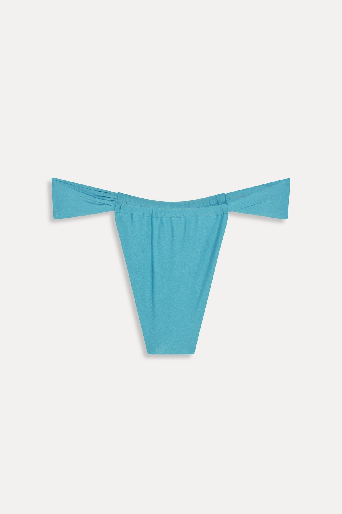 Beckett Satin Micro Bikini Bottom - Cyan Shine | Frankies Bikinis