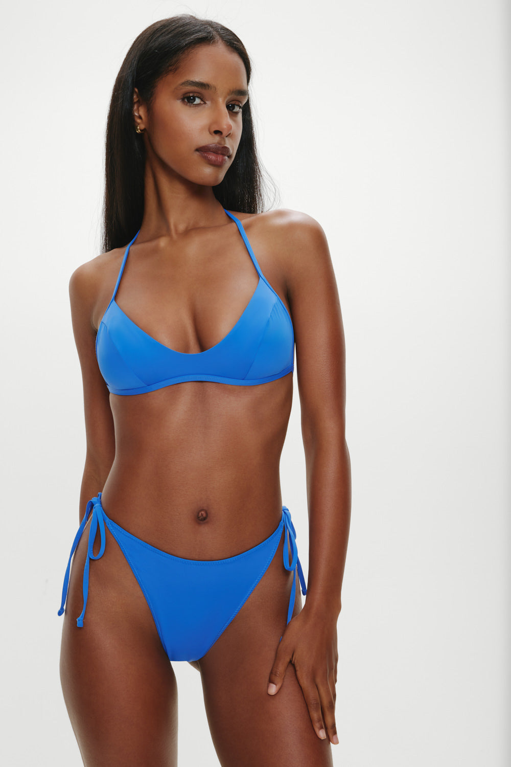 Romeo Cheeky String Bikini Bottom - Lake Blue | Frankies Bikinis