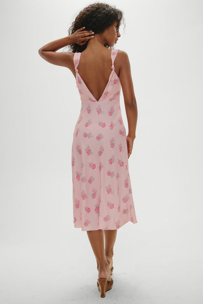 Gem Floral Midi Dress - Fresh Rose | Frankies Bikinis