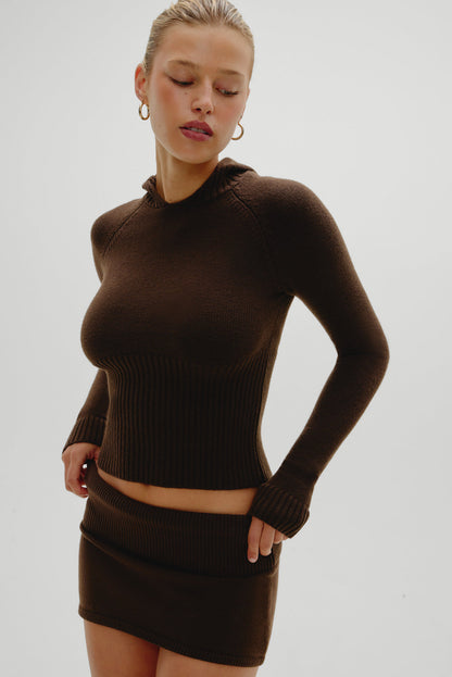 Briar Mini Skort - Chocolate Brown | Frankies Bikinis