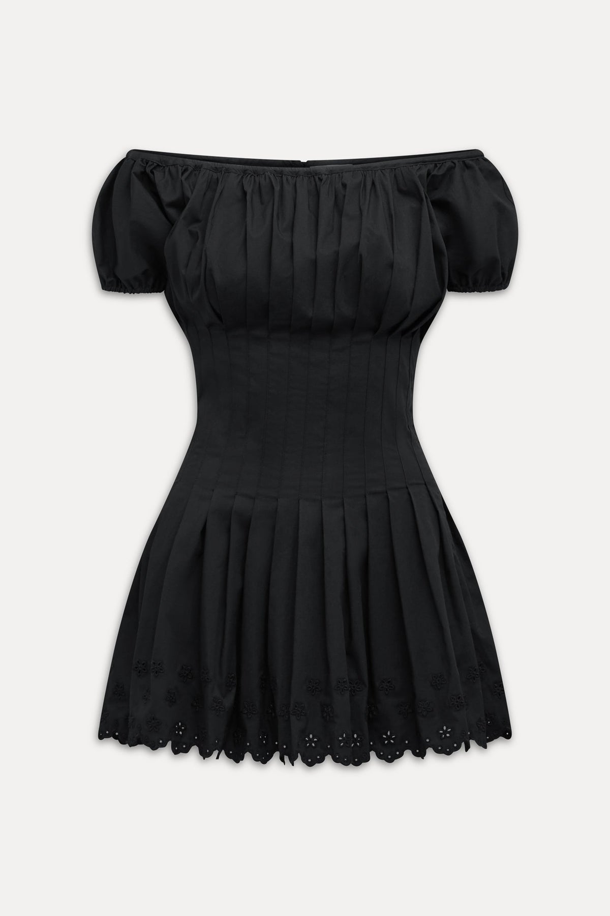 Sadie Embroidered Mini Dress - Black | Frankies Bikinis