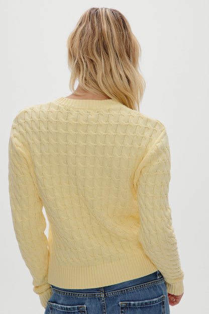 Prince Cable Knit Sweater - Vanilla Sugar | Frankies Bikinis